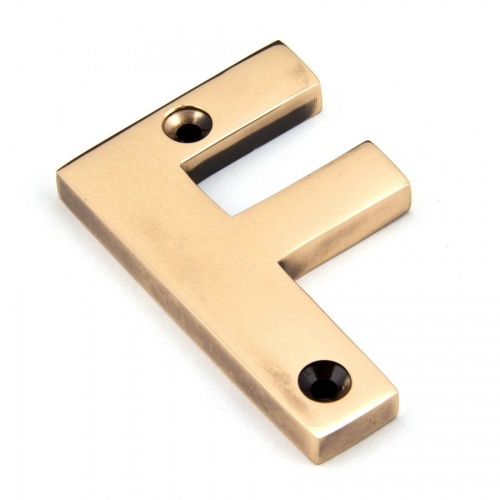 Polished Bronze Letter F